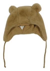 Béžová kožešinová podšitá ušanka s oušky Jeff&Co.
