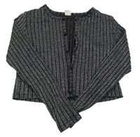 Čierno-strieborné trblietavé svetrové prepínaci bolerko Lindex