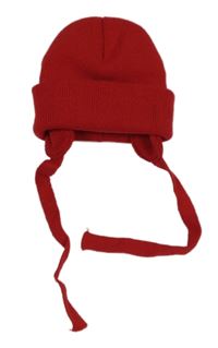 Červená pletená čepice 