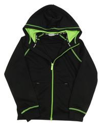 Černá sportovní propínací mikina s kapucí H&M