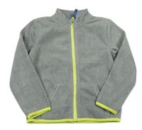 Sivá fleecová prepínaci mikina s rolákom KIDS