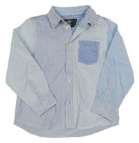 Světlemodro-biela prúžkovaná košeľa H&M