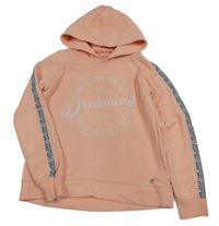 Světlerůžová mikina s nápisy a kapucí Staccato 