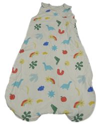 Smetanový bavlněný zateplený spací pytel s obrázkami George