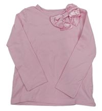 Svetloružové tričko s mašlou