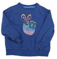 Tmavomodrá mikina s logom MiniBoden