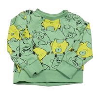 Svetlozelená mikina s príšerkami Lily & Dan