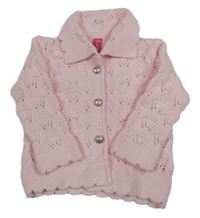 Svetloružový prepínaci vzorovaný sveter