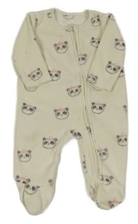 Smotanový fleecový overal s pandami George