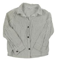 Bílo-černá kostkovaná košile Smile