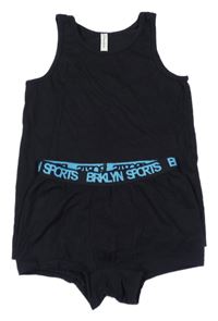 2x Čierny nátělník + čierne boxerky Bonprix