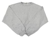 Sivá melírovaná crop mikina H&M
