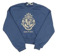 Tmavomodrá crop mikina s erbem - Harry Potter H&M