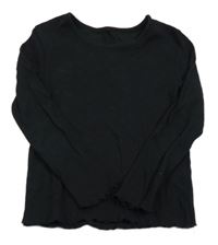 Čierne rebrované tričko George