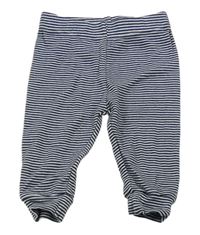 Tmavomodro-biele pruhované tepláky Topomini