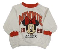 Smetanovo-červená oversize mikina s Minnie Next