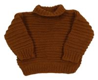 Medový rebrovaný pletený rolák