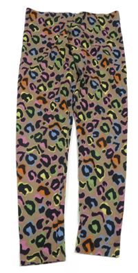 Hnedo-čierno-farebné vzorované legíny Next