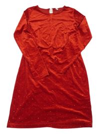 Čierne zamatové šaty s kamienkami LINDEX