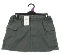 Nové - tmavosivá cargo rifľová sukňa DESTINATION