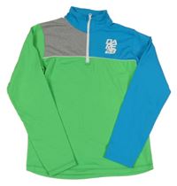 Zeleno-modro-šedá thermo mikina s logem Dare 2B