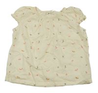 Smotanová blúzka s kvietkami H&M