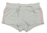 Svetlosivé melírované kraťasy s pruhom C&A