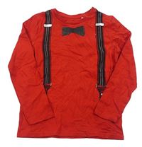 Červené tričko s trakami Palomino