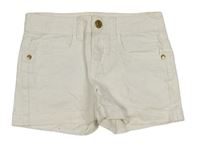 Biele plátenné kraťasy Denim Co.