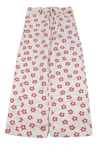 Bílé květované wide leg rifle Primark
