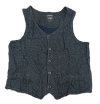 Tmavomodrá vzorovaná vesta TCM