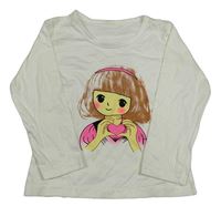 Smotanové tričko s dívkou