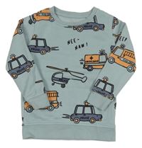 Svetlomodrá mikina s dopravními prostředky George