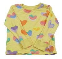 Žluté pyžamové triko se srdíčky Next