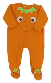Oranžový fleecový overal - tekvica George