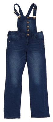 Tmavomodré teplákové laclové rifle H&M