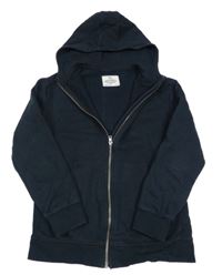 Tmavomodrá propínací mikina s kapucí M&S