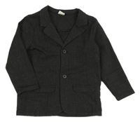 Tmavošedo-čierne kockované slávnostné sako H&M