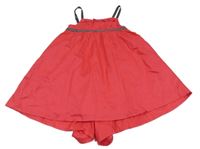 Malinové šaty s volánikom Vertbaudet