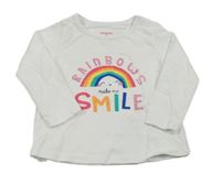 Bílé triko s duhou F&F