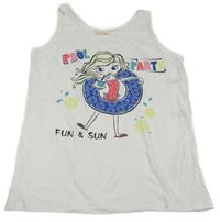 Biely top s dívkou Kids