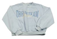 Svetlomodrá crop mikina s nápisom Lindex