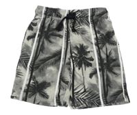 Šedé teplákové kraťasy s palmami George