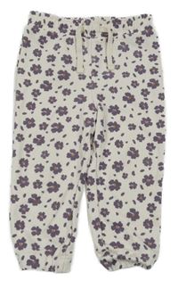 Svetlobéžové kvetované tepláky Primark