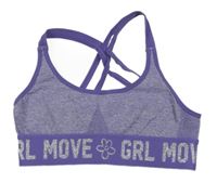 Fialová melírovaná lambáda s nápisy