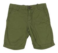 Khaki plátenné kraťasy H&M