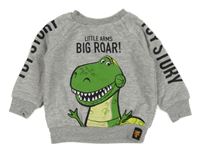 Sivá melírovaná mikina s Rexem - Toy Story Primark