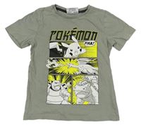 Sivé tričko s Pokémony Tu