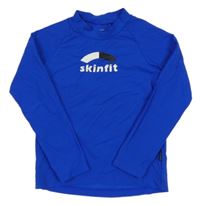 Modré funkčné spodné tričko s nápisom