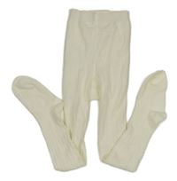 Smetanové punčocháče s 3D vzorem